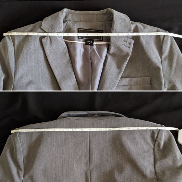 Metaphor Gray Blazer, Single Button, Size 4 - Picture 9 of 14